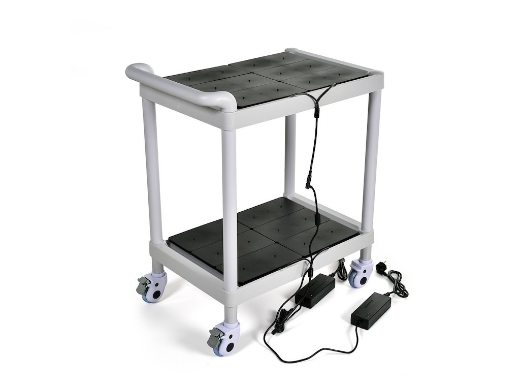 Oplader Vogn L45xB64.8xH84.5cm Til 24 LED Lamper Sort/Hvid