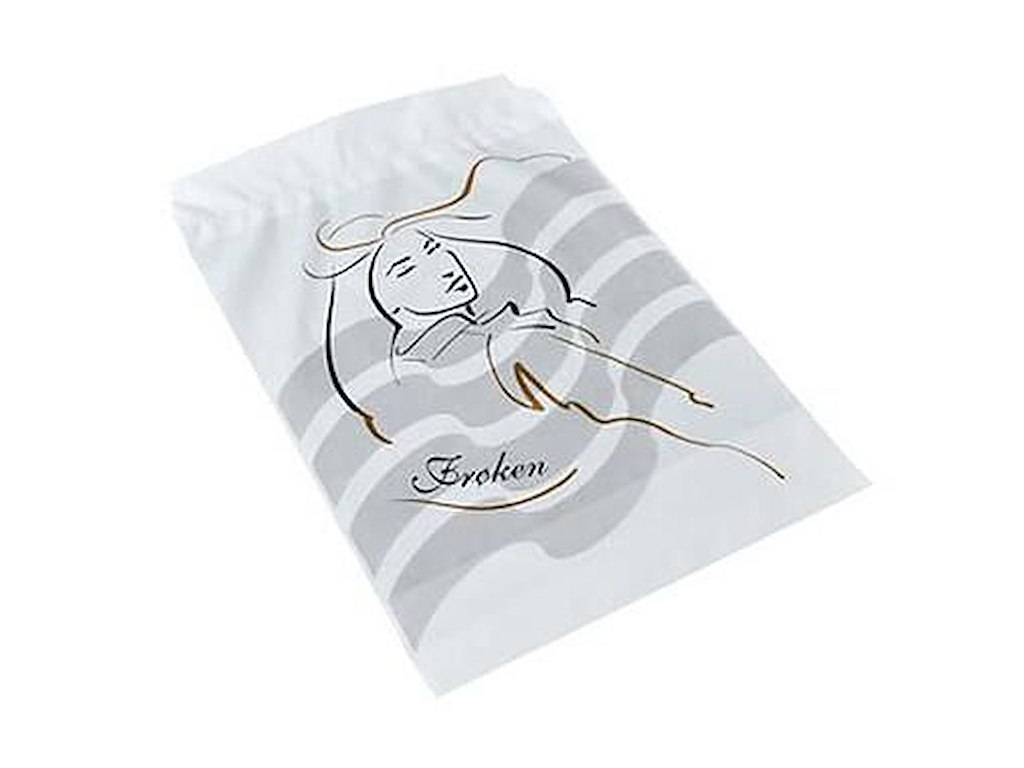 Hygiejnepose Frøken 245x350 mm 35 my med Hul til krog 50% genbrugsplast Hvid/Grå