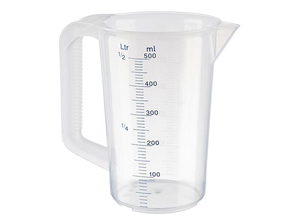 Målekande 0,5 liter med hank Ø90xH140 mm Polypropylen