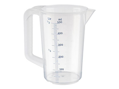 Målekande 0,5 liter med hank Ø90xH140 mm Polypropylen