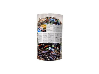 Chokolade Miniatures Mix Snickers/Bounty/Twix/Mars 296 stk 3 kg á dåsen