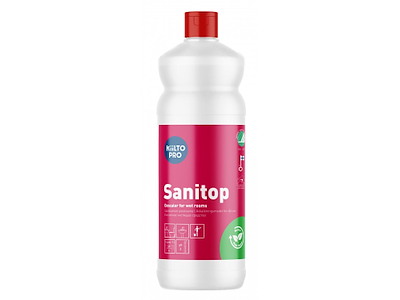 Sanitetsrengøring sur Kiilto Natura Sanitop Svanemærket uden farve/parfume 1 ltr