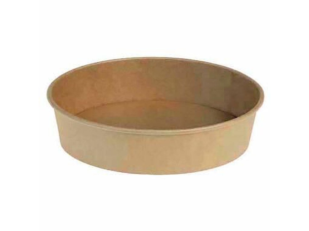 Salatskål Catersource rund 500 ml Ø148mmx45mm brun kraft med PE