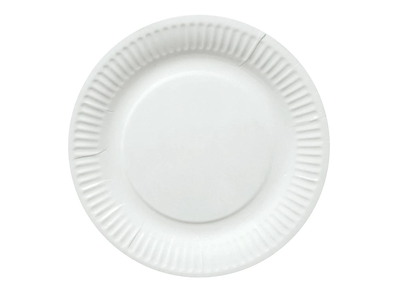 Paptallerken Catersource ø18 cm FSC-mærket bionedbrydelig Hvid