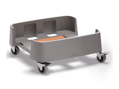 Tralle m 4 drejehjul til 90 L beholder PP Grå