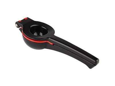 Citron-/Limepresser 21x7 cm Aluminium Sort/Rød