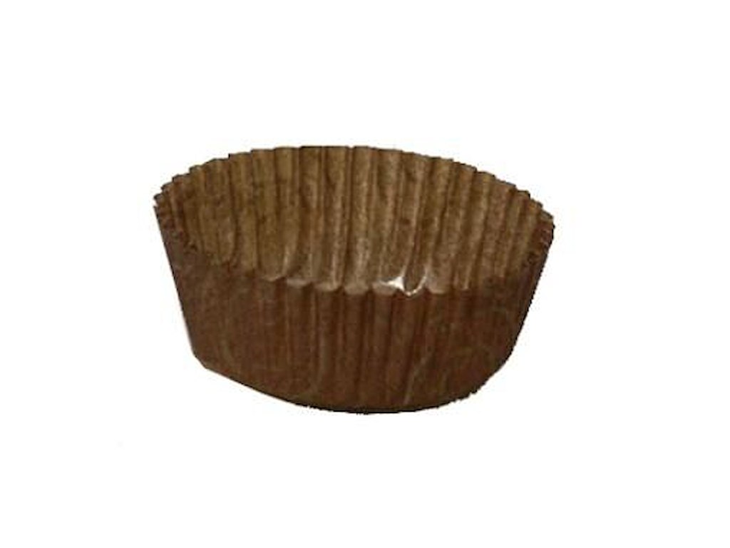 Kagekapsel nr 7 Petit Four Ø35x16 mm Brun/Guld