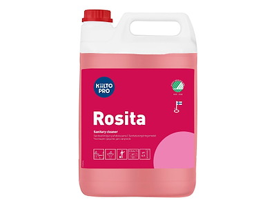 Sanitetsrengøring alkalisk Kiilto Rosita Svanemærket med parfume 5 ltr rød