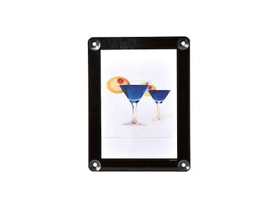 Plakat Ramme Securit A4 UV resistent Sort til vindue