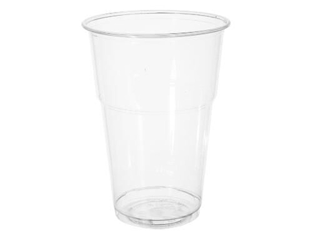 Plastglas 40 cl Bioware H133 mm Ø95 mm Bionedbrydelig PLA Klar
