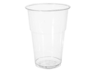 Plastglas 40 cl Bioware H133 mm Ø95 mm Bionedbrydelig PLA Klar