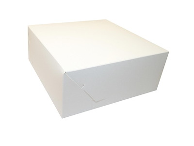 Kageæske fold selv L180xB180xH75mm pap hvid