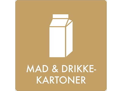 Piktogram Mad og drikkekartoner 60x60mm