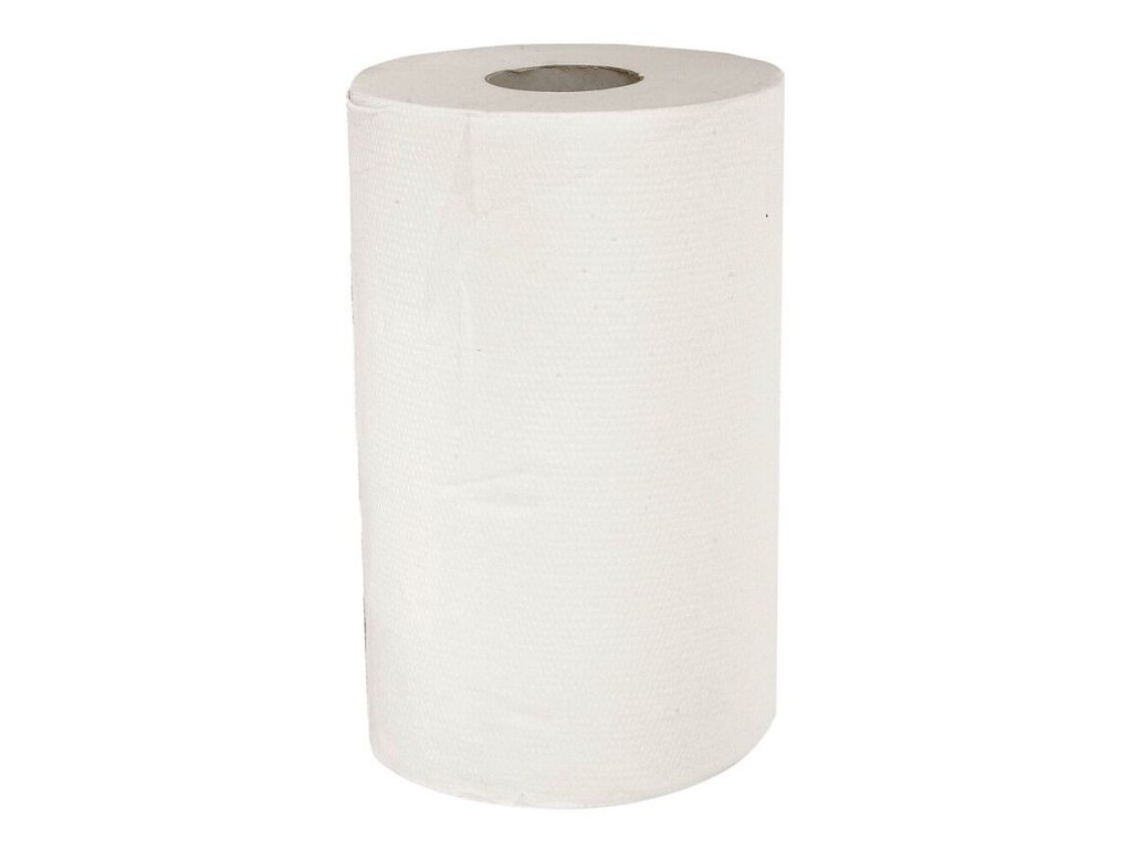 Håndklæderulle H20 cm x L72 m 2-lags Svanemærket med Hylse Hvid Nyfiber