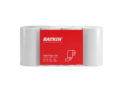 Toiletpapir Katrin 200 2-lag 25m Hvid (64 ruller)