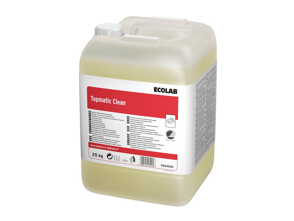 Maskinopvask Anlæg Flydende Topmatic Clean 25kg Svanemærket u. Klor Blødt/middel
