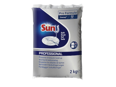Maskinopvask Filtersalt Groft Sun Pro Dishwash Salt 2kg til opvaskemaskiner