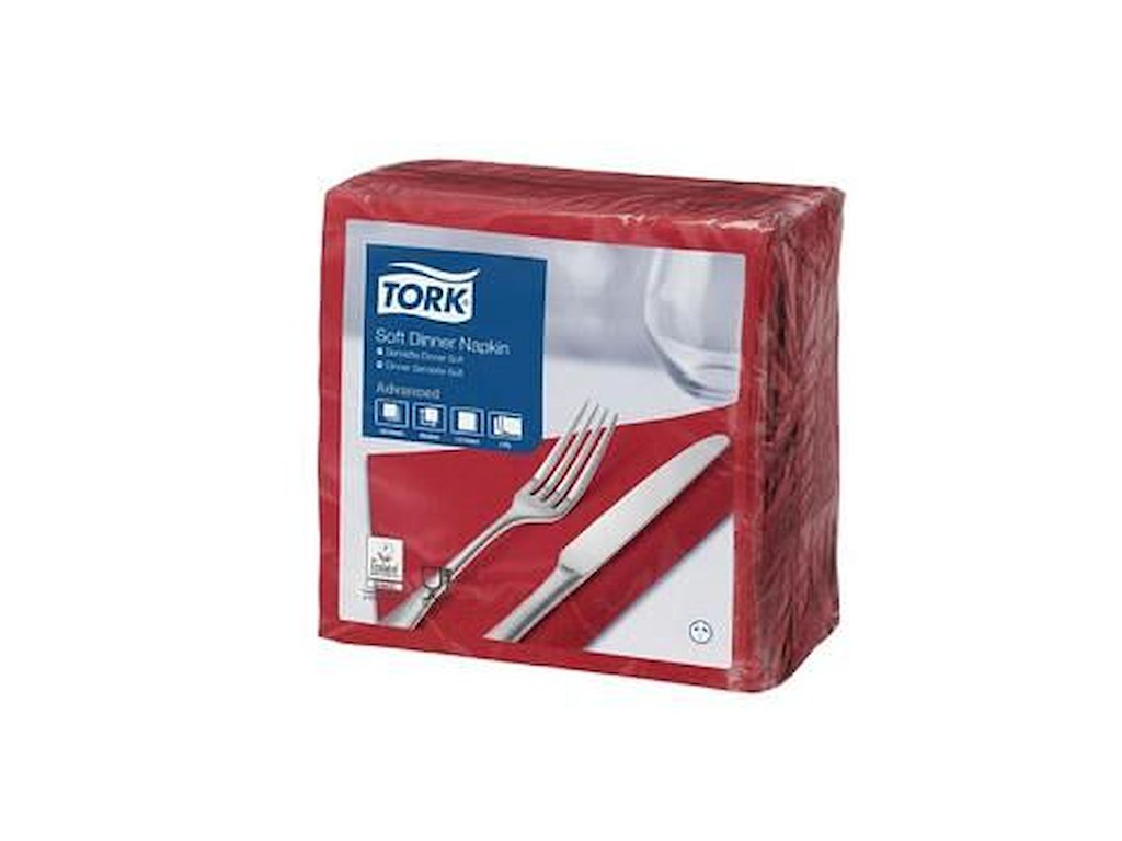 Serviet Tork 39x39cm 3-lag Bordeaux