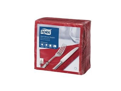 Serviet Tork 39x39cm 3-lag Bordeaux