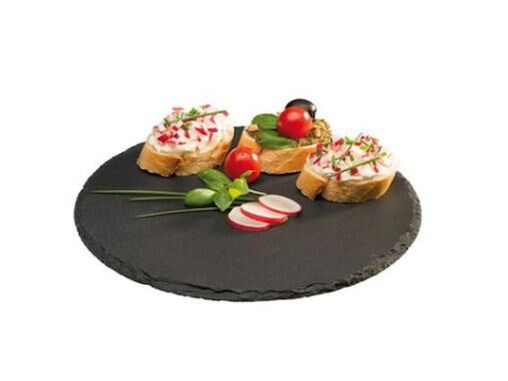 Serveringsplade Ø28 cm Naturskifer