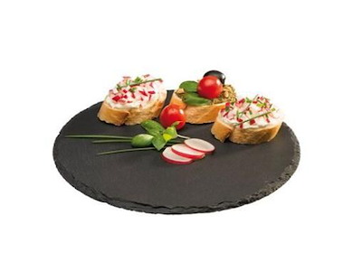 Serveringsplade Ø28 cm Naturskifer