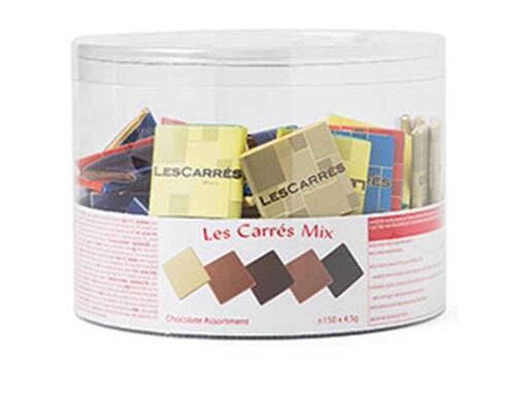 Chokolade Le Carre Ass. 5 varianter 4.5 gr 2x150 stk pr/krt