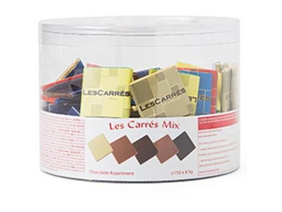 Chokolade Le Carre Ass. 5 varianter 4.5 gr 2x150 stk pr/krt