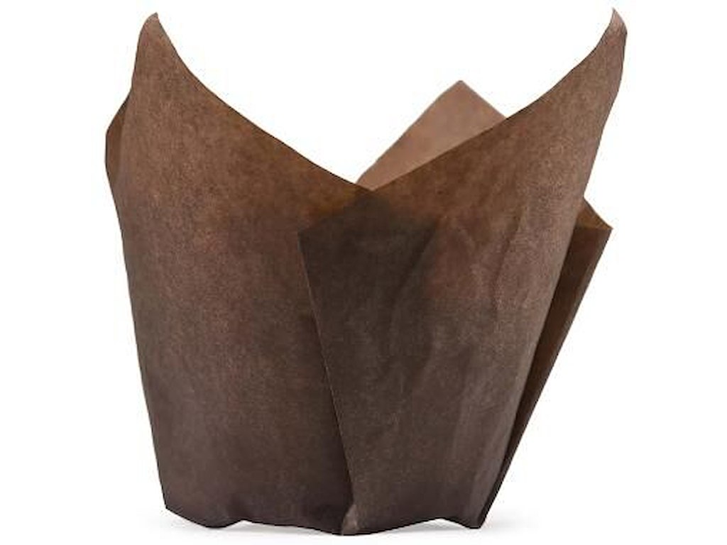 Muffinsform Mini Tulipan Ø35 mm Ark 100x100 mm Brun