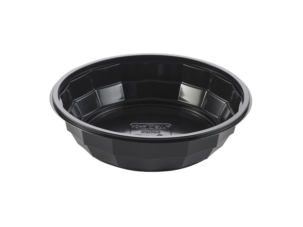 Plastskål Bowl Diamond 714ml Ø18,8x4,8cm RPET Sort