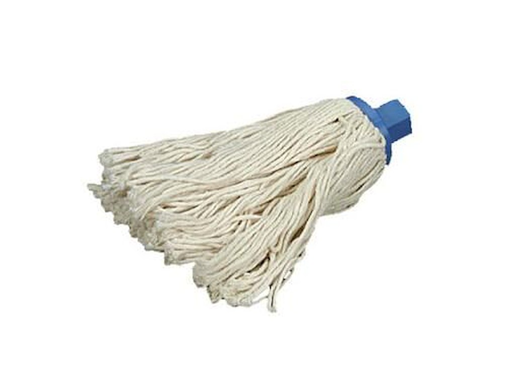 Mopgarn/Rundmoppe Mini Mery 220g Bomuld med Sekskantet gevind Hvid Våd