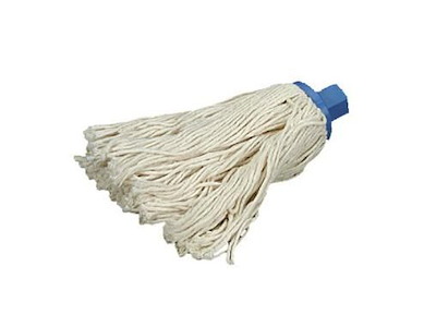 Mopgarn/Rundmoppe Mini Mery 220g Bomuld med Sekskantet gevind Hvid Våd