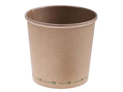 Bæger Pap/CPLA Soup-To-Go 950 ml 32 oz Ø118 mm Bionedbrydelig Brun