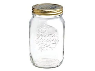 Sylteglas Quattro Stagioni 1 ltr Ø10x17 cm med Låg