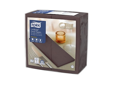 Serviet Tork Linstyle 39x39cm Kakao Brun