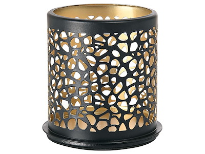 Lysestage Duni 75x75 mm Safari Giraffe metal Sort