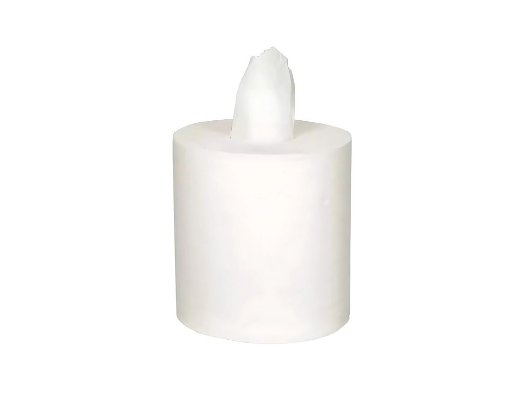 H?ndkl?derulle 2-lags Hvid uden Hylse 140 meter pr. Rl.