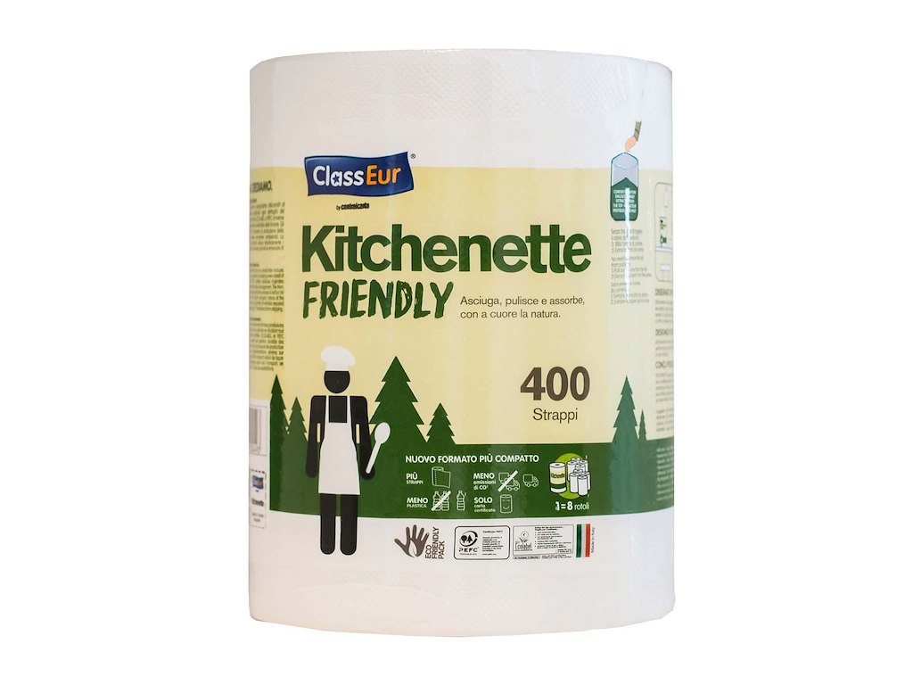 Køkkenrulle Maxi 2-lag Ø17cm L92mxB22cm Nyfiber Hvid