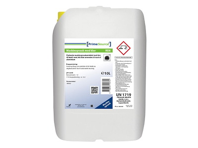 Maskinopvask Flydende Prime Source Ren 10ltr med Klor Blødt til belægninger