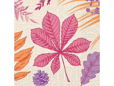 Serviet 33x33cm 3-lag 1/4-fold Bright Autumn