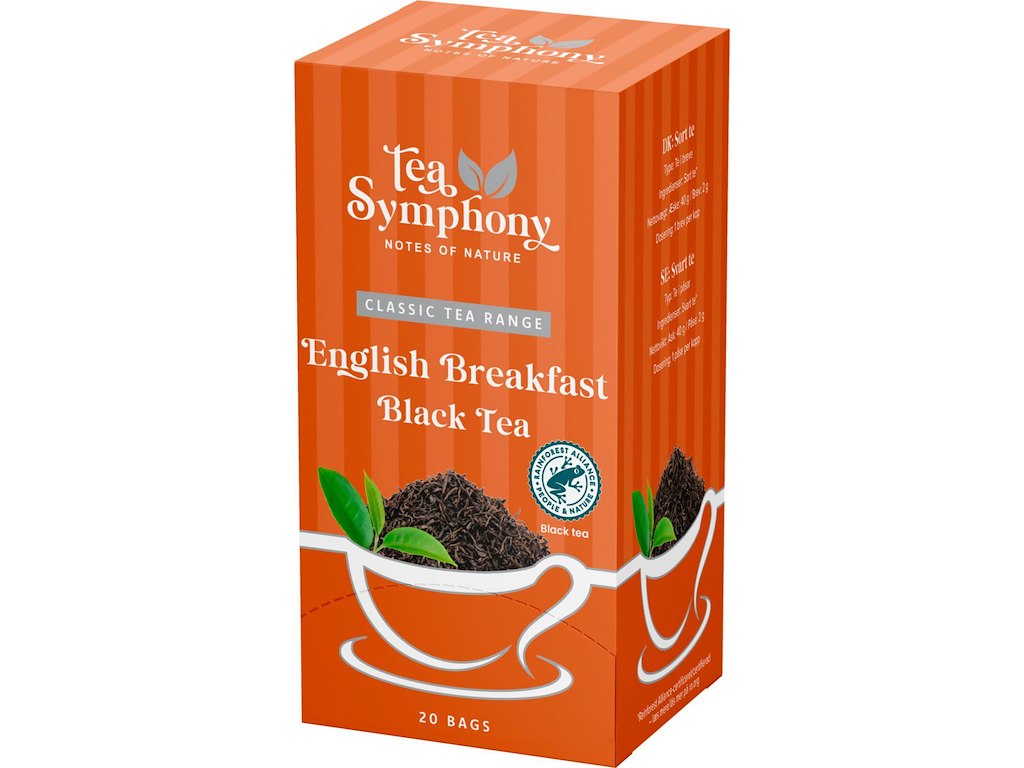 Te Sort Tea Symphony English Breakfast Black Tea 20 breve Rainforest Alliance