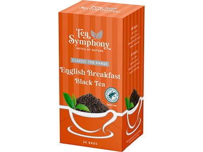 Te Sort Tea Symphony English Breakfast Black Tea 20 breve Rainforest Alliance