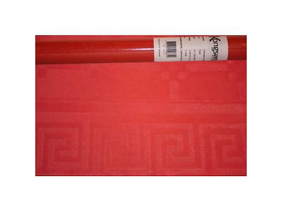 Dug Rulledug 1.2x8 m Papir Damask kvalitet Rød