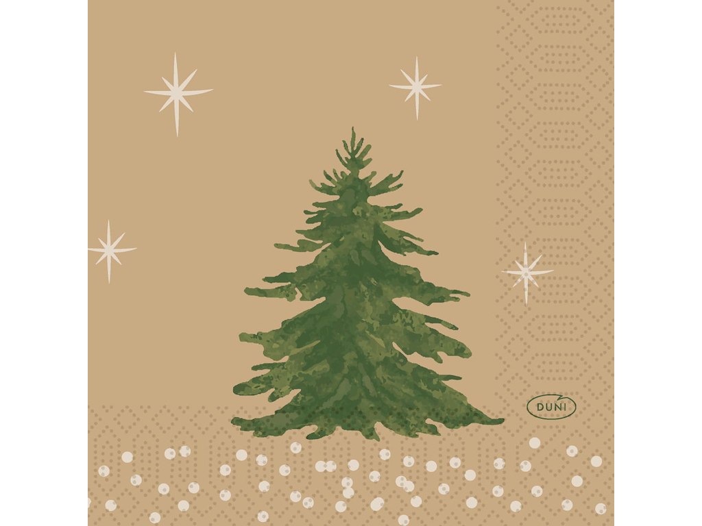 Serviet Duni 24 x 24cm 3-lag Humble Trees Brun