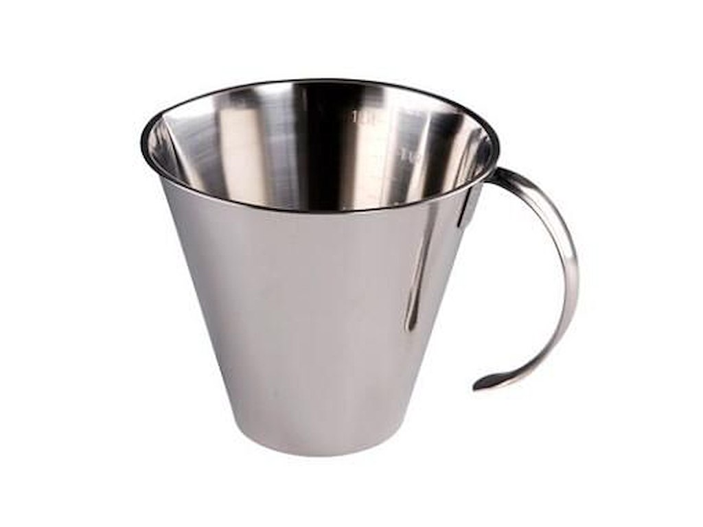 Målekande 1 ltr Ø15x13.1 cm Konisk med Graduering Rustfri stål