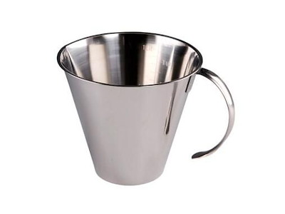 Målekande 1 ltr Ø15x13.1 cm Konisk med Graduering Rustfri stål