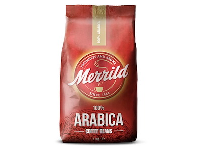 Kaffe Merrild Arabica 1kg hele bønner