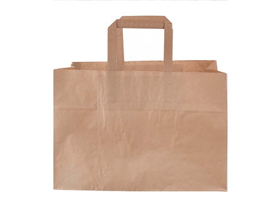 Bærepose 17 ltr 350x170x245mm 70 gr Blomsterbærepose med Hank Papir Brun