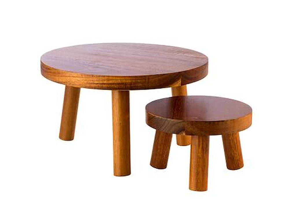 Buffetstander Ø15x10 cm Træ