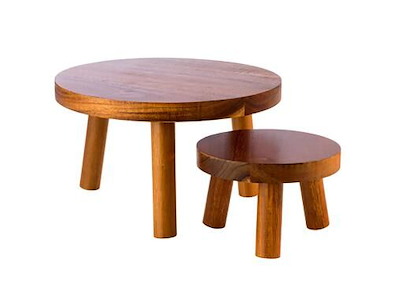 Buffetstander Ø15x10 cm Træ