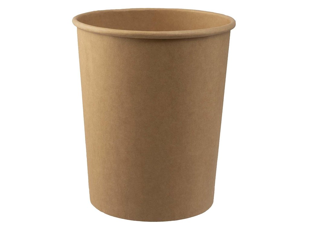 Papbæger Soup-To-Go 960 ml 32 oz Ø115x133 mm Plast på indersiden Brun